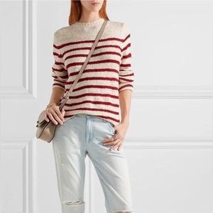 NWT The Elder Statesman Stripe Picasso Crew Cashmere Sweater XXS